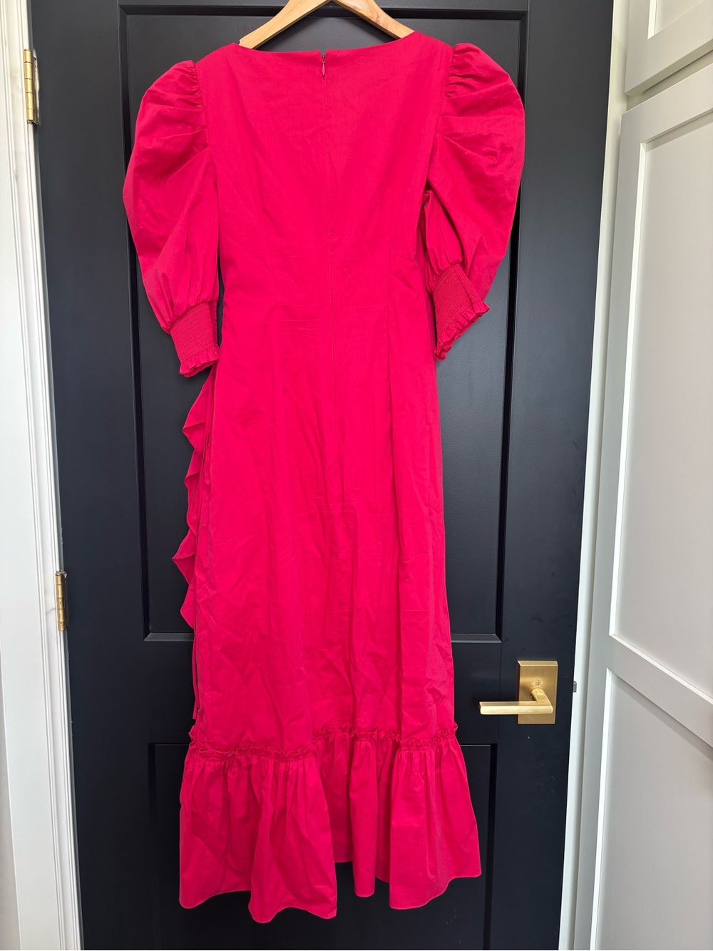 Cinq à Sept Kacy Poplin Dress Size 4 Raspberry Pink NWT Ruffle $425 - Picture 6 of 12